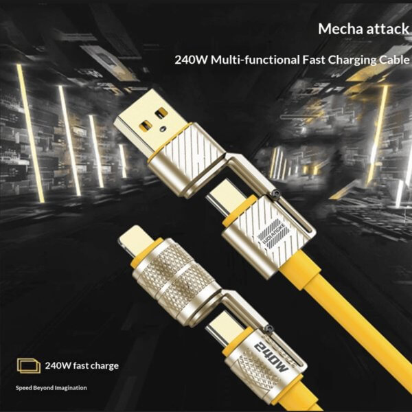 كابل شحن وبيانات جديد 4 في 1