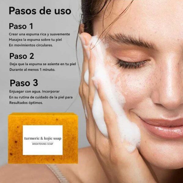 صابونة الكركم وحمض الكوجيك للتفتيح