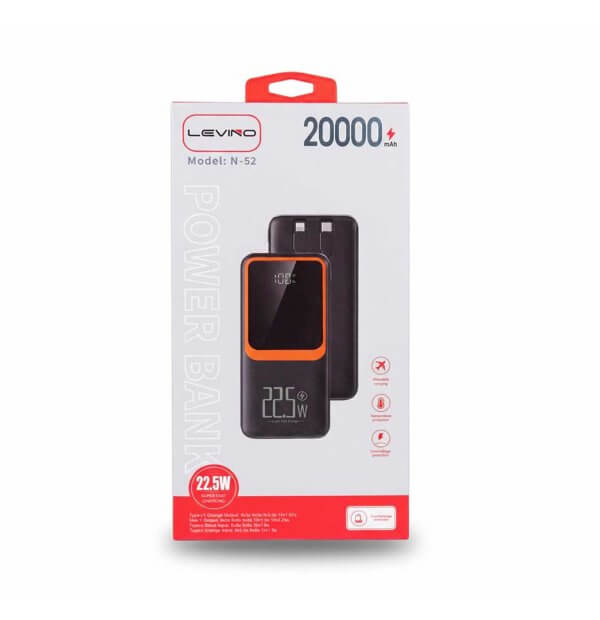 باور بنك من شركة LEVINO سعة 20.000 ملي امبير