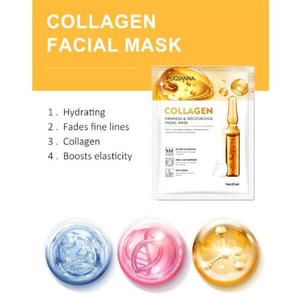 ماسك الكولاجين للشد والترطيب العميق من PUQIANNA