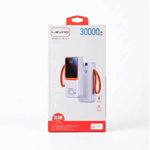 باور بنك من شركة LEVINO سعة 30.000 ملي امبير