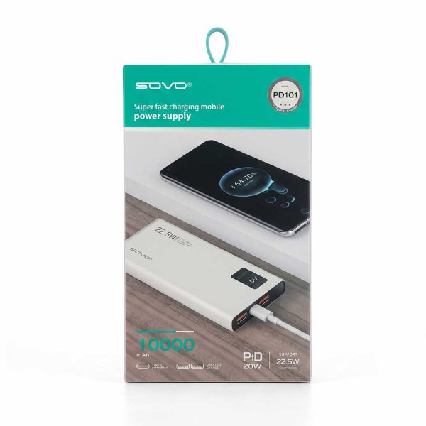 باور بانك SOVO PD101 سعة 10000mAh